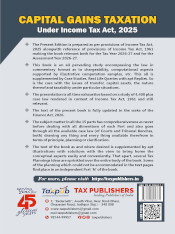 Capital Gains Taxation under Income Tax Act, 2025